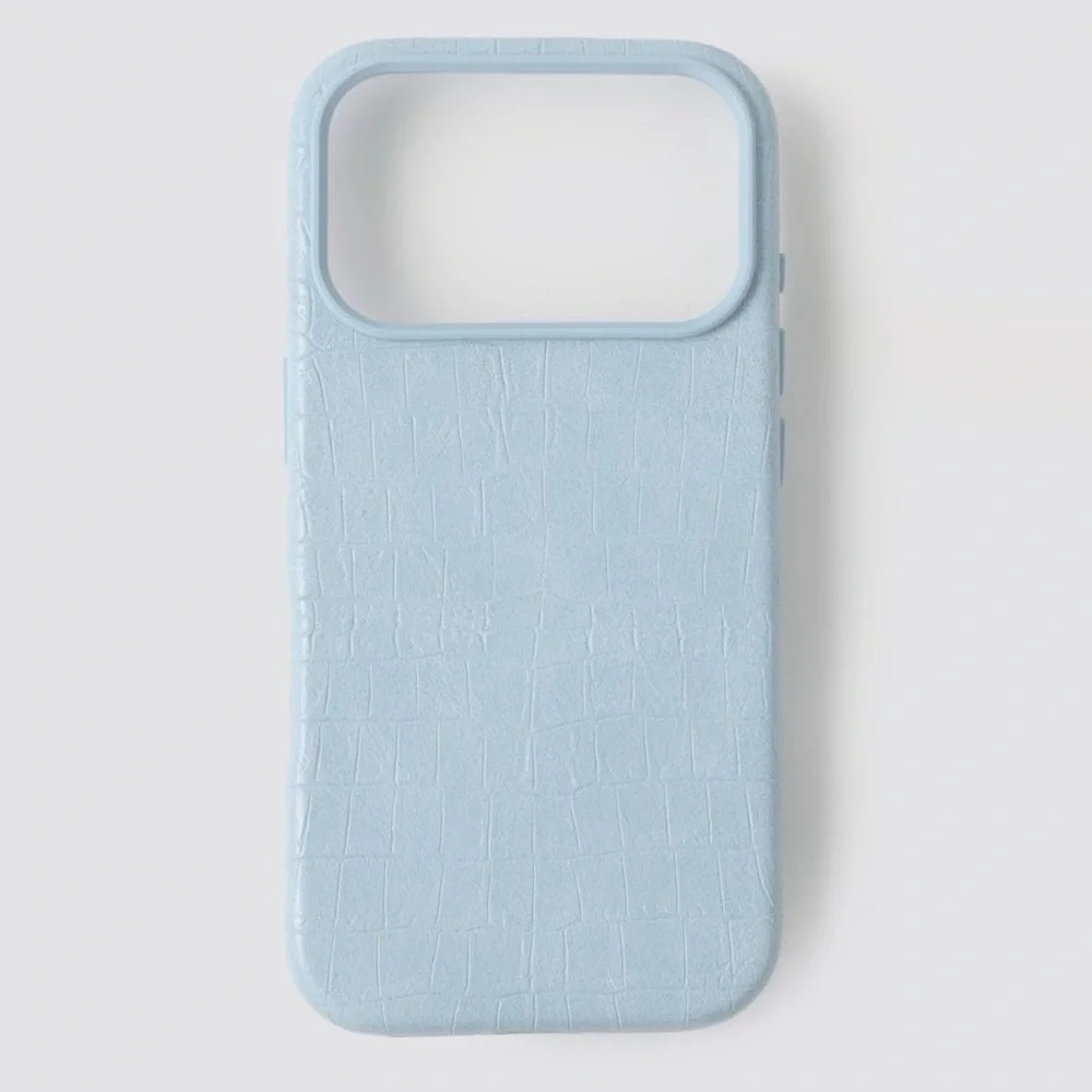 Hello Lux iPhone 17 Pro Light Blue Croc Phone Case New In Box